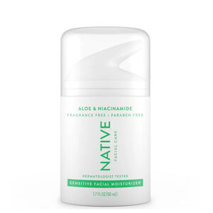 Native Sensitive Facial Moisturizer w/Aloe & Vitamin B3 1.7 fl oz Fragrance Free